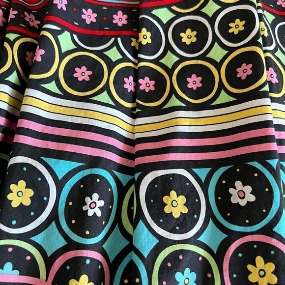Harold's Size 4 Multi-Color Floral Print Side Zipper Pleated Midi Skirt Boho EUC - Picture 9 of 10
